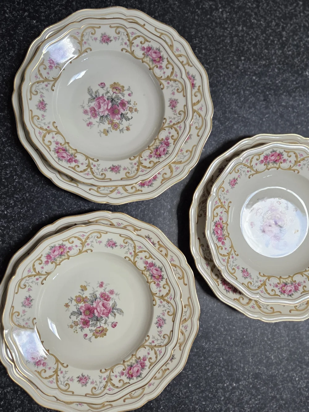 Haviland Romance Vintage China Set of 6 – 3 Dinner 3 Salad Plates Vintage